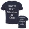 Customized Toddler Fine Jersey, Personalize for Your Little One, Design Your Own Toddler Jersey with Different Fonts Navy view 1