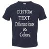Customized Toddler Fine Jersey, Personalize for Your Little One, Design Your Own Toddler Jersey with Different Fonts Navy view 2