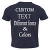 Customized Toddler Fine Jersey, Personalize for Your Little One, Design Your Own Toddler Jersey with Different Fonts Navy view 3