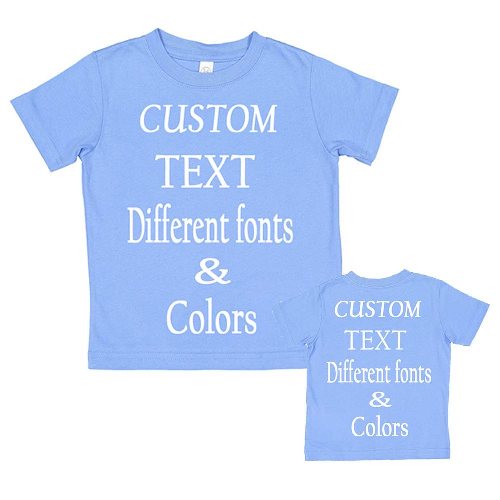 Customized Toddler Fine Jersey, Personalize for Your Little One, Design Your Own Toddler Jersey with Different Fonts Carolina Blue