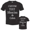 Customized Toddler Fine Jersey, Personalize for Your Little One, Design Your Own Toddler Jersey with Different Fonts Black view 1