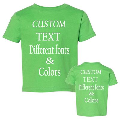 Customized Toddler Fine Jersey, Personalize for Your Little One, Design Your Own Toddler Jersey with Different Fonts