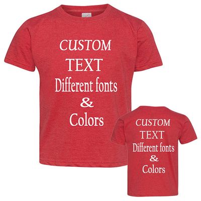 Customized Toddler Fine Jersey, Personalize for Your Little One, Design Your Own Toddler Jersey with Different Fonts Vintage Red