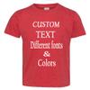Customized Toddler Fine Jersey, Personalize for Your Little One, Design Your Own Toddler Jersey with Different Fonts Vintage Red view 2