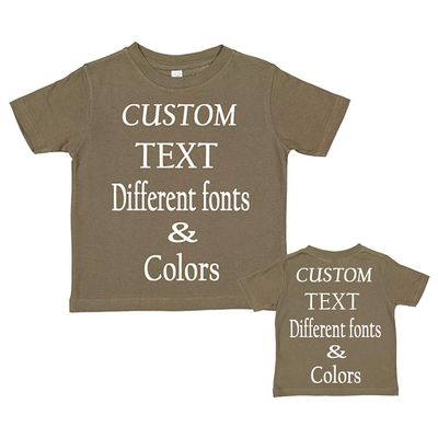 Customized Toddler Fine Jersey, Personalize for Your Little One, Design Your Own Toddler Jersey with Different Fonts Military Green