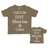 Customized Toddler Fine Jersey, Personalize for Your Little One, Design Your Own Toddler Jersey with Different Fonts Military Green view 1