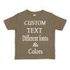 Customized Toddler Fine Jersey, Personalize for Your Little One, Design Your Own Toddler Jersey with Different Fonts Military Green view 2