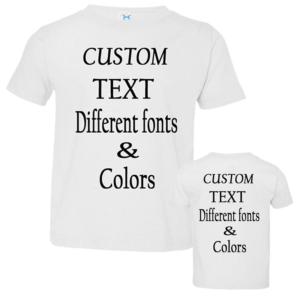 Customized Toddler Fine Jersey, Personalize for Your Little One, Design Your Own Toddler Jersey with Different Fonts White