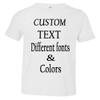 Customized Toddler Fine Jersey, Personalize for Your Little One, Design Your Own Toddler Jersey with Different Fonts White view 2