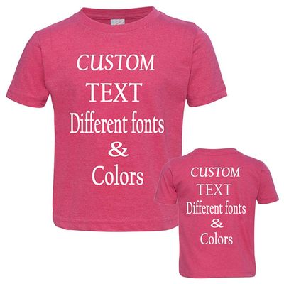 Customized Toddler Fine Jersey, Personalize for Your Little One, Design Your Own Toddler Jersey with Different Fonts