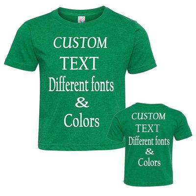 Customized Toddler Fine Jersey, Personalize for Your Little One, Design Your Own Toddler Jersey with Different Fonts Vintage Green