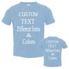 Customized Toddler Fine Jersey, Personalize for Your Little One, Design Your Own Toddler Jersey with Different Fonts Light Blue view 1