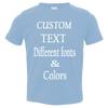 Customized Toddler Fine Jersey, Personalize for Your Little One, Design Your Own Toddler Jersey with Different Fonts Light Blue view 2