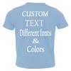 Customized Toddler Fine Jersey, Personalize for Your Little One, Design Your Own Toddler Jersey with Different Fonts Light Blue view 3