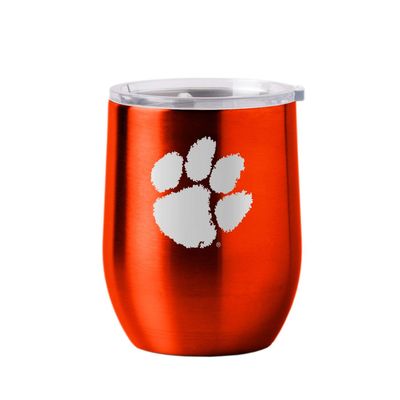 Boelter Brands NCAA Clemson Tigers Drink Tumbler Steel 16 Curved, Team Colors, One Size