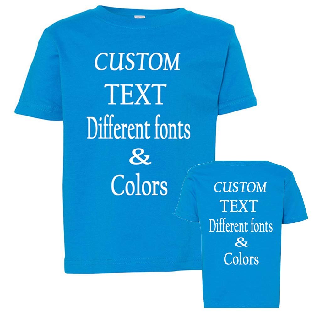 Customized Toddler Fine Jersey, Personalize for Your Little One, Design Your Own Toddler Jersey with Different Fonts Cobalt
