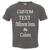 Customized Toddler Fine Jersey, Personalize for Your Little One, Design Your Own Toddler Jersey with Different Fonts Charcoal view 2