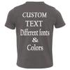 Customized Toddler Fine Jersey, Personalize for Your Little One, Design Your Own Toddler Jersey with Different Fonts Charcoal view 3