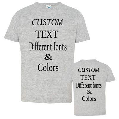 Customized Toddler Fine Jersey, Personalize for Your Little One, Design Your Own Toddler Jersey with Different Fonts