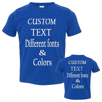 Customized Toddler Fine Jersey, Personalize for Your Little One, Design Your Own Toddler Jersey with Different Fonts Royal