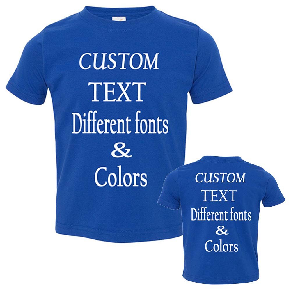 Customized Toddler Fine Jersey, Personalize for Your Little One, Design Your Own Toddler Jersey with Different Fonts Royal