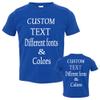 Customized Toddler Fine Jersey, Personalize for Your Little One, Design Your Own Toddler Jersey with Different Fonts Royal view 1
