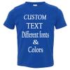 Customized Toddler Fine Jersey, Personalize for Your Little One, Design Your Own Toddler Jersey with Different Fonts Royal view 2