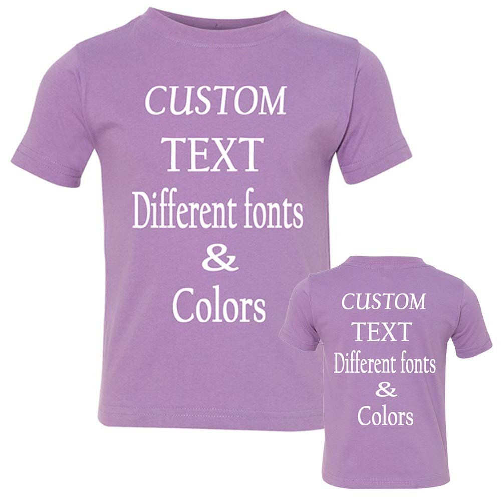 Customized Toddler Fine Jersey, Personalize for Your Little One, Design Your Own Toddler Jersey with Different Fonts Lavender