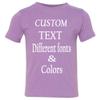 Customized Toddler Fine Jersey, Personalize for Your Little One, Design Your Own Toddler Jersey with Different Fonts Lavender view 2