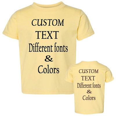Customized Toddler Fine Jersey, Personalize for Your Little One, Design Your Own Toddler Jersey with Different Fonts Butter