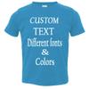 Customized Toddler Fine Jersey, Personalize for Your Little One, Design Your Own Toddler Jersey with Different Fonts Turquoise view 2