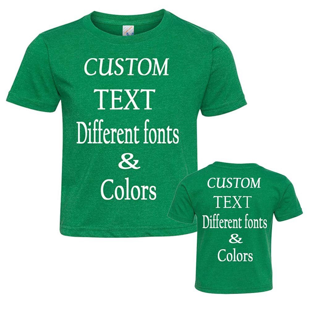 Customized Toddler Fine Jersey, Personalize for Your Little One, Design Your Own Toddler Jersey with Different Fonts Vintage Green