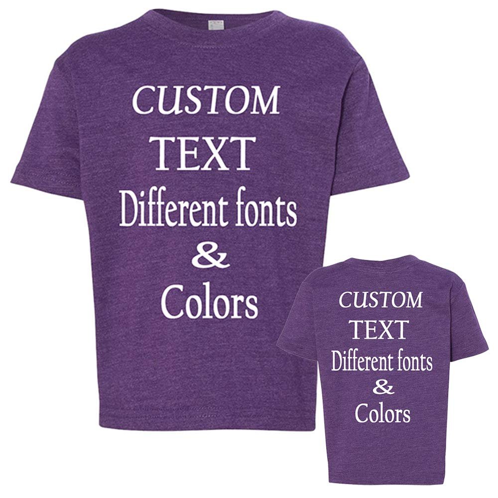 Customized Toddler Fine Jersey, Personalize for Your Little One, Design Your Own Toddler Jersey with Different Fonts