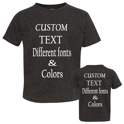 Customized Toddler Fine Jersey, Personalize for Your Little One, Design Your Own Toddler Jersey with Different Fonts