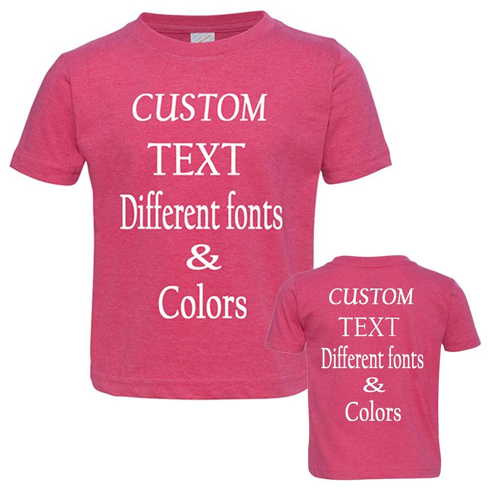 Customized Toddler Fine Jersey, Personalize for Your Little One, Design Your Own Toddler Jersey with Different Fonts