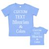 Customized Toddler Fine Jersey, Personalize for Your Little One, Design Your Own Toddler Jersey with Different Fonts Carolina Blue view 1