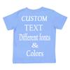 Customized Toddler Fine Jersey, Personalize for Your Little One, Design Your Own Toddler Jersey with Different Fonts Carolina Blue view 3