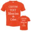 Customized Toddler Fine Jersey, Personalize for Your Little One, Design Your Own Toddler Jersey with Different Fonts Orange view 1