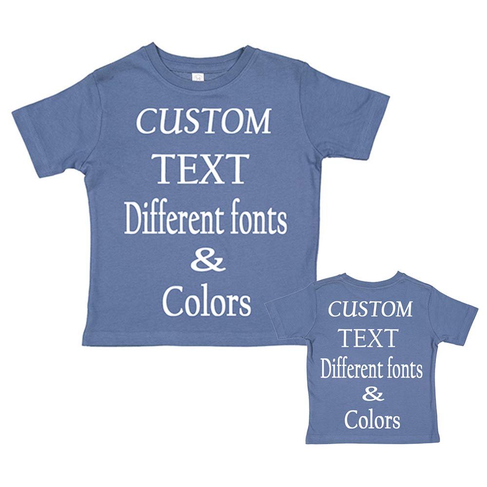 Customized Toddler Fine Jersey, Personalize for Your Little One, Design Your Own Toddler Jersey with Different Fonts Indigo