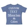 Customized Toddler Fine Jersey, Personalize for Your Little One, Design Your Own Toddler Jersey with Different Fonts Indigo view 3