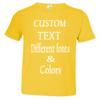 Customized Toddler Fine Jersey, Personalize for Your Little One, Design Your Own Toddler Jersey with Different Fonts Yellow view 1
