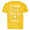 Customized Toddler Fine Jersey, Personalize for Your Little One, Design Your Own Toddler Jersey with Different Fonts Yellow view 2