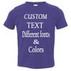 Customized Toddler Fine Jersey, Personalize for Your Little One, Design Your Own Toddler Jersey with Different Fonts Purple view 2