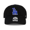 47 Brand Los Angeles LA Dodgers Clean Up Hat Cap Black/Royal Blue view 2