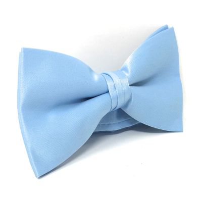Urban Peacock Men's Pre-Tied Satin Banded Bow Ties - Adjustable Length Multiple Colors! (Baby Blue, 1 Tie)