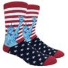 Red White Blue Statue of Liberty Dress Socks - One Size Fits Most view 1