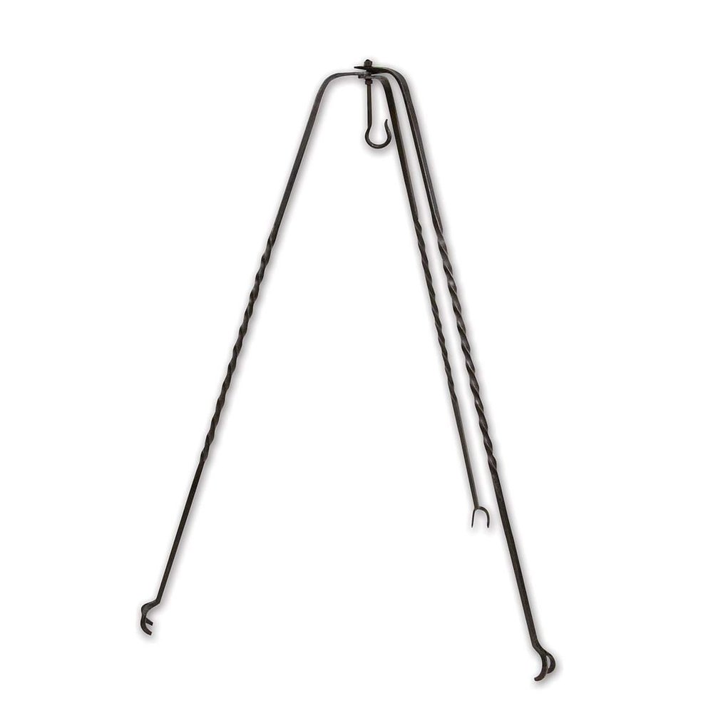 Windlass Hand Forged Iron Campfire Cooking Tripod 42.5 Tall Medieval Viking Grill Stand Outdoor Camping Pot Hanger Reenactment Gear