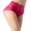 iB-iP Women's Sexy Lace Knickers See Through Underwear High Waist Hipster Panties, Size: 6, Burgundy view 3