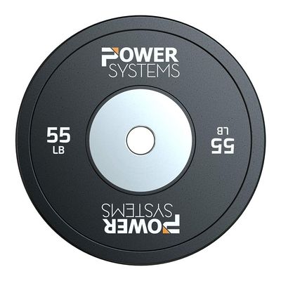 Power Systems Training Bumper Plate - With Reinforced Inner Stainless Steel Disc for Maximum Durability (55)