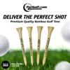 2  Bamboo Golf Tees, Customizable Golf Tees with 24 Characters Messages Imprinted in Your Chosen Color, Essential Equipment & Ideal Gift for Golfers, Pack of 1000, Natural view 2